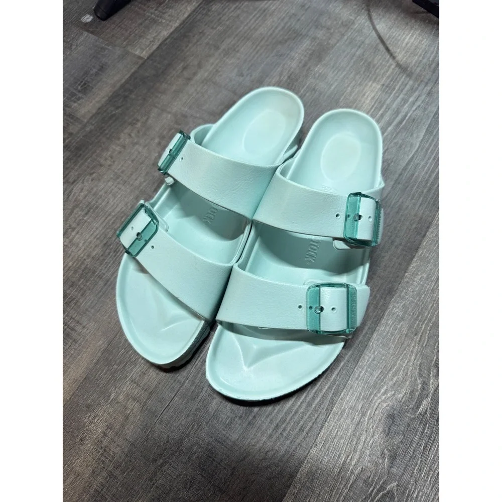 Birkenstock Arizona EVA Mint Green Sandals Women 40 L9 M7 Seafoam Waterproof